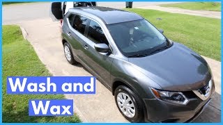 RINSELESS Wash and Wax on Nissan Rogue  How To Wash Clay and Wax [upl. by Thgiled]