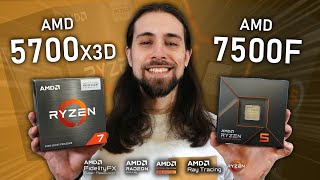 R7 5700X3D vs R5 7500F vs R5 7600X  Productivity amp Gaming Benchmarks [upl. by Neibart]