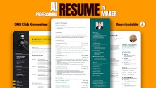 Create Attractive Resumes Easily With Ai for FREE  Ai CV maker [upl. by Shig388]