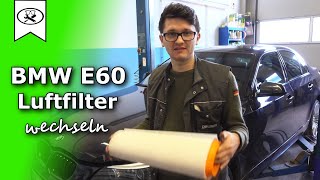 BMW E60 Luftfilter Wechseln  Change air filter  VitjaWolf  4K [upl. by Petite]