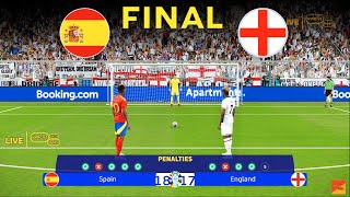 Spain Vs England FINAL  Penalty Shootout  UEFA Euro 2024  Yamal vs Saka  PES 21 Gameplay [upl. by Seraphina]