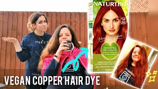 GOING COPPER WITH VEGAN HAIR DYE  NATURTINT Arizona Copper 746❤ [upl. by Stroup]