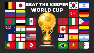 Beat the Keeper 32 Countries World Cup in Algodoo [upl. by Ecinnej]