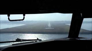 Cockpit takeoff and landing scene at Denpasar Bali International Airport onboard Sriwijara Airlines [upl. by Stich]