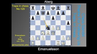 Emanuelsson vs Aberg Traps in chess No 129 [upl. by Nahsrad]