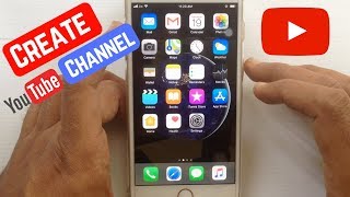 How to Create YouTube Channel on iPhone [upl. by Frierson162]