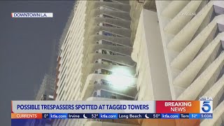 Police respond to Oceanwide Plaza in downtown Los Angeles after reports of possible trespassers [upl. by Darcee]