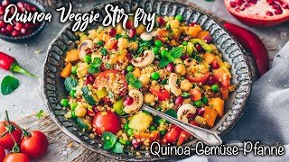 QuinoaGemüsePfanne  20Minuten Rezept  Vegan Orientalisch Marokkanisch [upl. by Einyaj]