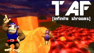 MKWii  TAF Magma Island Freerun infinite shrooms [upl. by Pegma]