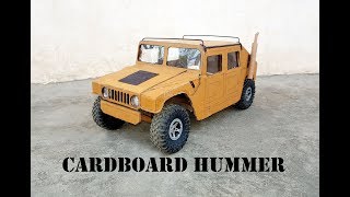 WOW Super RC Hummer Car Humvee  How to make RC Hummer H1 out of cardboard  DIY at home [upl. by Deehan]