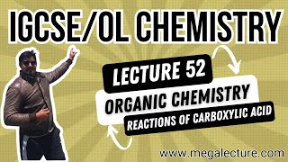 O Level iGCSE  Live Class 52  Organic Chemistry  Reactions of Carboxylic Acid  92 323 509 4443 [upl. by Ashmead183]