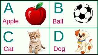 ABCD  A for apple B for ball  ABC Song  ABC for Kids  Kids Learning Video  Nursery Rhymes [upl. by Nareik]