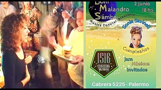 2 6 2024 BOM MALANDRO SAMBA con SONIA SAVINELL Olhos Coloridos en vivo 1516 Palermo HD [upl. by Gena146]