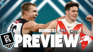 PORT ADELAIDE VS SYDNEY  AFL PREVIEW ROUND 21 2O24 [upl. by Jarib]