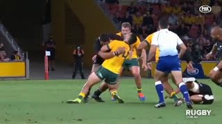 All Blacks vs Wallabies Bledisloe Cup big hits Longest Rivalry in Rugby History [upl. by Sitoiganap]