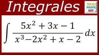 Integrales por fracciones parciales  Ej 2 [upl. by Tiloine348]