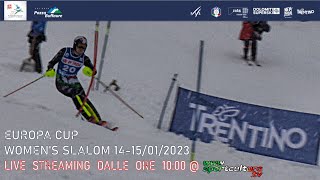 Slalom femminile Coppa Europa Pozza di Fassa 2023  2°run live fisitv fisalpine SPORTCULTURATV [upl. by Deeanne]