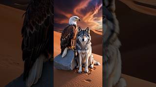 4k Live Wallpaper 8bit hybirdanilashybird fusion fusionanimals short eaglewolfeagle wolf [upl. by Loma]