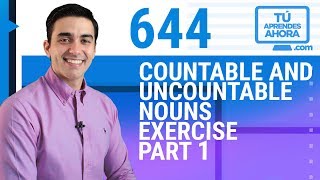 CLASE DE INGLÉS 644 Countable and uncountable nouns Part 2 [upl. by Dotti]