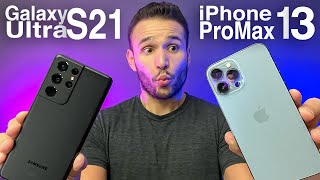 iPhone 13 Pro Max vsGalaxy S21 Ultra ¡Queeeeeeeeee  Comparativa [upl. by Rehpotsyrk]