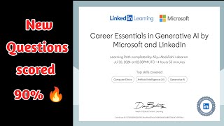 Updated Questions Career Essentials in Generative AI by Microsoft and LinkedIn Final Exam Answers [upl. by Natsrik70]