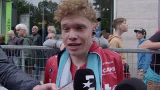 Lennert van Eetvelt  Interview at the finish  Il Lombardia 2024 [upl. by Sane75]