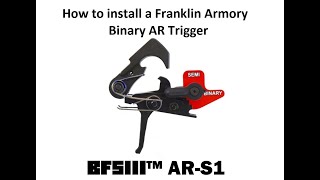 LTs Casting  AR binary trigger installation 582023 [upl. by Rossy]