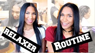 Our Salon Relaxer Routine for Long Hair  Healthy Relaxed Hair [upl. by Nysilla607]