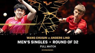 FULL MATCH  Wang Chuqin vs Anders Lind  MS R32  ChinaSmash 2024 [upl. by Ayotas169]