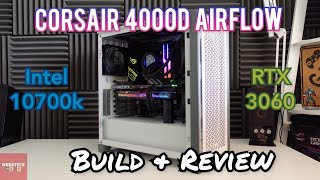 Corsair 4000D Airflow Unboxing and build guide with Corsair iCue H150i Elite Capillex AIO [upl. by Notsla836]