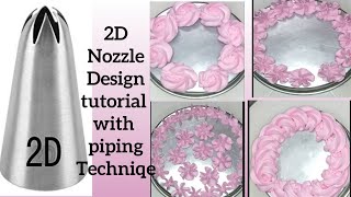 2d Nozzle DesignCake design from 2d Nozzle8 Cake border design Idea 😱😍 [upl. by Bronder]