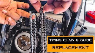 Engine Noise Solution  Timing Chain amp Guide Replacement Complete Guide  asmr ns200 motorcycle [upl. by Cressy]