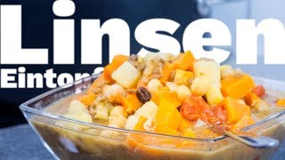 Linseneintopf mit Kartoffeln und Kichererbsen  Vegan [upl. by Anikram307]