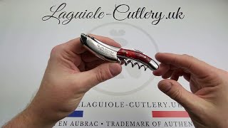 Laguiole Sommelier Corkscrew Red Marshmallow  Laguiole UK [upl. by Addiel694]