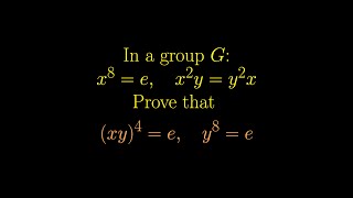 Group Theory Basics Problem 4 shorts [upl. by Eahc]