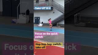 TRACK SHORTS Long jump Takeoff Drill hophophopswitchtakeoff [upl. by Kubetz]