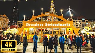 STRIEZELMARKT DRESDEN 2022 🎄 Walking Tour of the Dresden Christmas Market in 4K 🧑‍🎄 [upl. by Rosenzweig680]