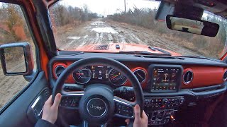 2020 Jeep Wrangler Unlimited Rubicon EcoDiesel  Rainy POV Test Drive Binaural Audio [upl. by Engenia978]