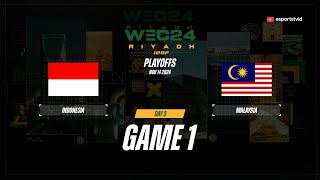 Indonesia vs Malaysia GAME 1 IESF World Esports Championship 2024  IDN VS MAS ESPORTSTV [upl. by Aileahcim]