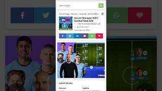 Soccer Manager 2025 Mod Apk Download shorts game [upl. by Joiner929]