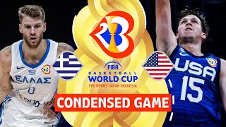 Greece 🇬🇷 vs USA 🇺🇸  Full Game Highlights  FIBA Basketball World Cup 2023 [upl. by Ewens940]