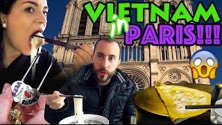 EATING VIETNAMESE FOOD IN PARIS GOURMET TOUR LOW BUDGET TRAVEL TIPS CREPES BAGUETTES FOOD BLOG [upl. by Addie]