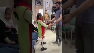 Artificial leg prosthesis leg user bilateral prosthetic leg fitting hassanzarar video shorts [upl. by Sldney]