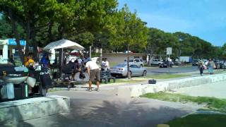 Hawaii Five0 Filming Scott Caan Chases Bad Guy  Ala Moana Beach Park [upl. by Hach]