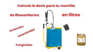 Cálculo de dosis para productos fitosanitarios en litros [upl. by Romola]