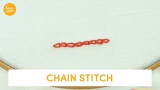 Chain Stitch  Embroidery Stitches [upl. by Barimah873]