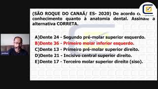 Anatomia dental  ASB Concursos [upl. by Aradnahc]