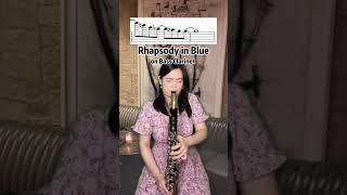 Rhapsody in Blue on Bass Clarinet😳 clarinet bassclarinet gershwin rhapsodyinblue [upl. by Neirb]