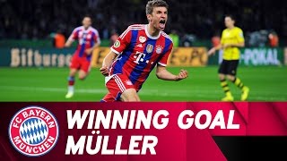 123rd Minute  Müller Decides DFB Cup Final against BVB  201314 DFB Cup [upl. by Tenaj283]