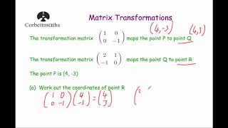 Matrix Transformations  Corbettmaths [upl. by Ardaid]